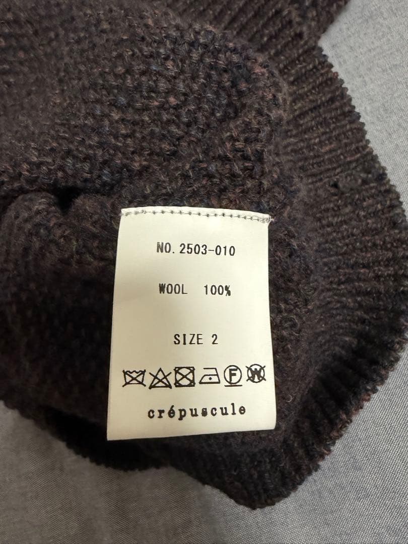 値下ok新品 crepuscule wool kanoko halfzip 2