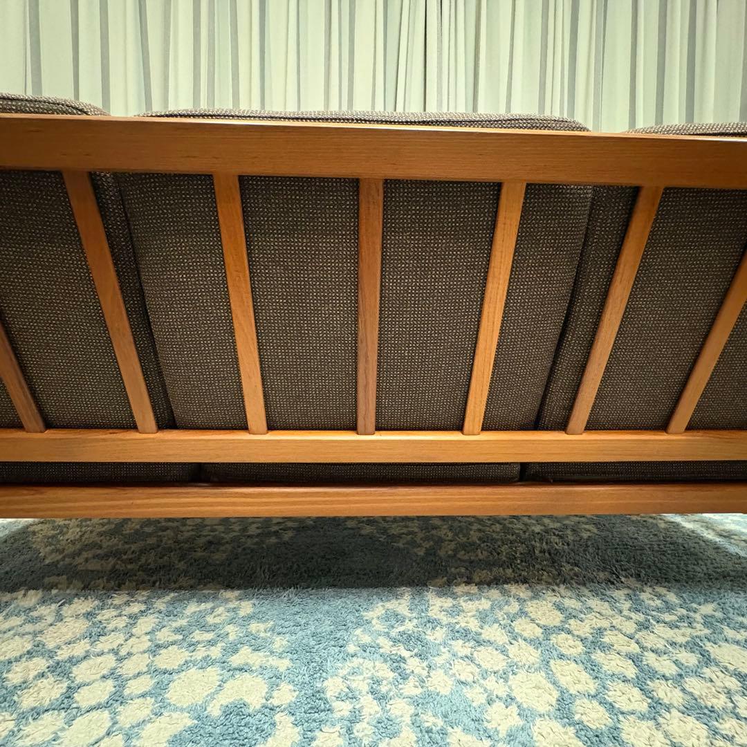 ペーパーナイフソファ　カイ クリスチャンセン　3人掛け　チーク材　宮崎椅子製作所