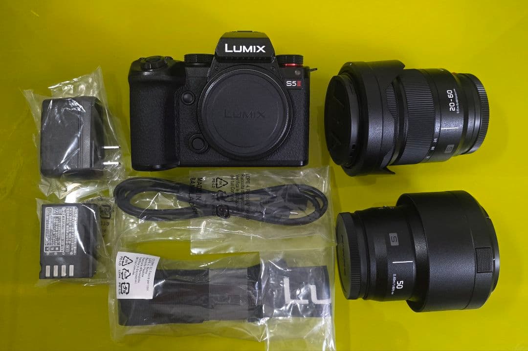 【使用少】 LUMIX S5II ダブルレンズキット 予備バッテリー付