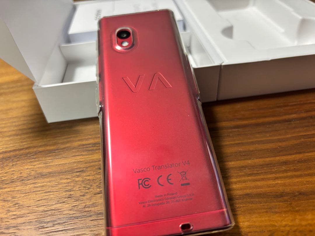 Vasco Translator V4 レッド 翻訳機ほぼ未使用 Wi-Fi不要