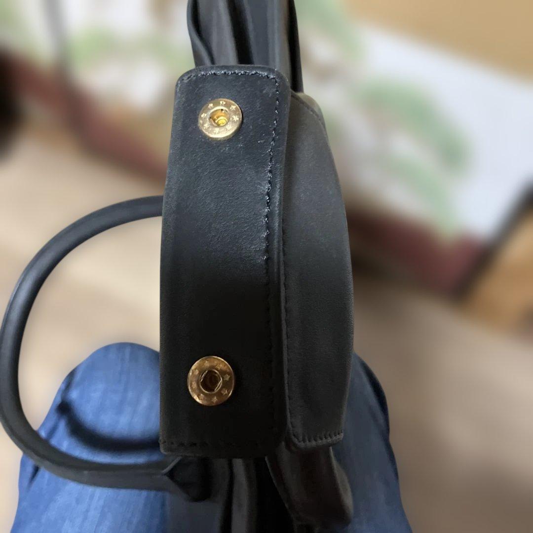 COACH ブラックレザー ビジネスバッグ