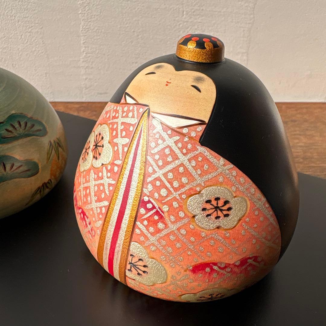 卯三郎こけし お雛さまこけし 平安 ひな祭り 木製 松竹梅