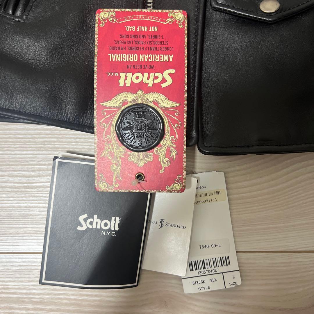 C*s様 Schott ブラック レザーライダースジャケット L