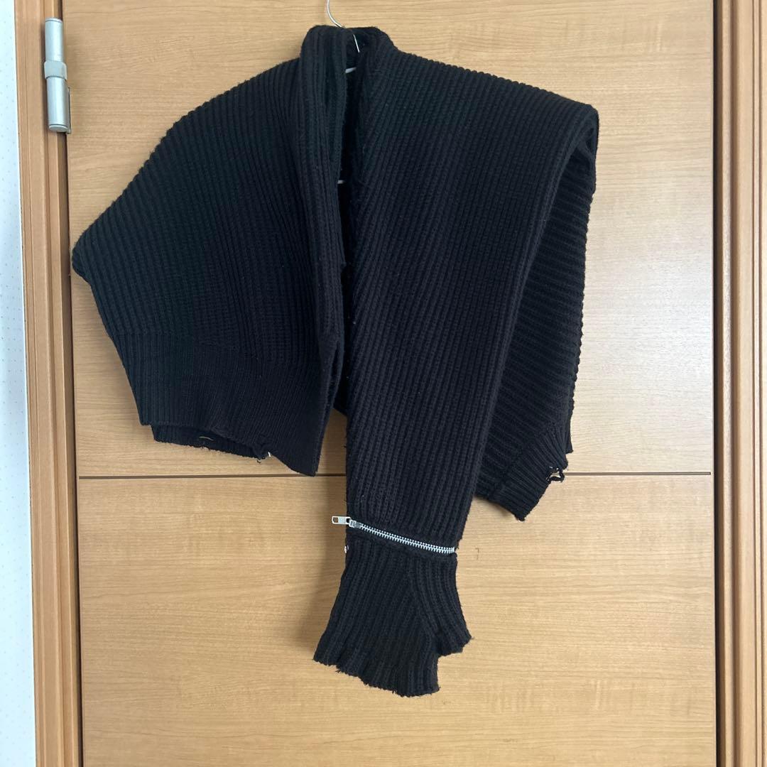 GRANCY ジップデザインアシンメトリーニット Mサイズ