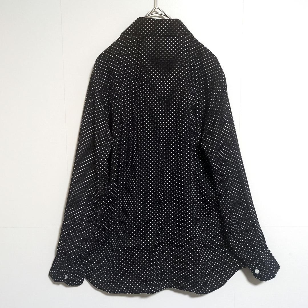 美品　セリーヌ　長袖シャツ　黒　ブラウス　フィービー期　ドット柄　サイズ36