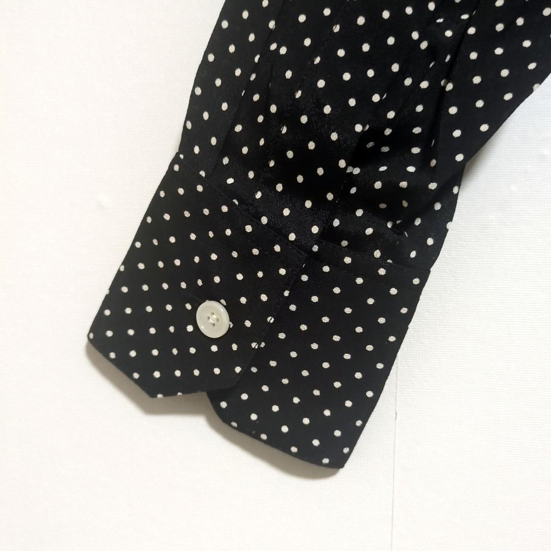 美品　セリーヌ　長袖シャツ　黒　ブラウス　フィービー期　ドット柄　サイズ36