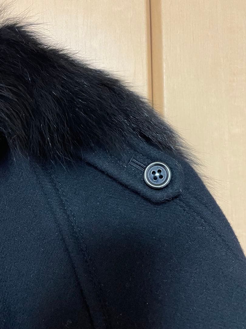 BURBERRY BLUE LABEL ブラックケープコート 38
