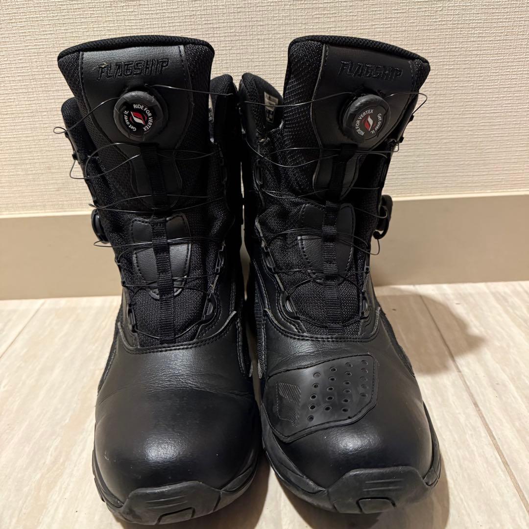美品　フラッグシップ　ライディングブーツ　BOA 簡単脱着　黒　レザー　28cm