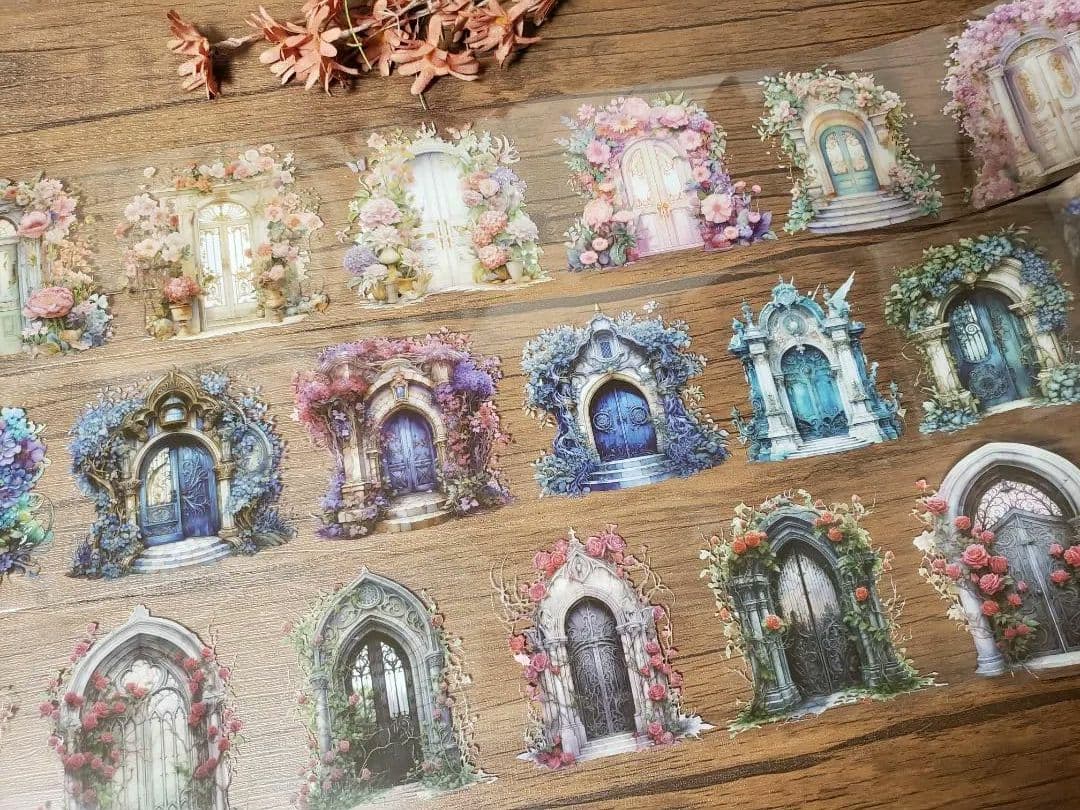 【nene様】「フローラルプリンセス光のフラワードアPETテープ6種」未開封①