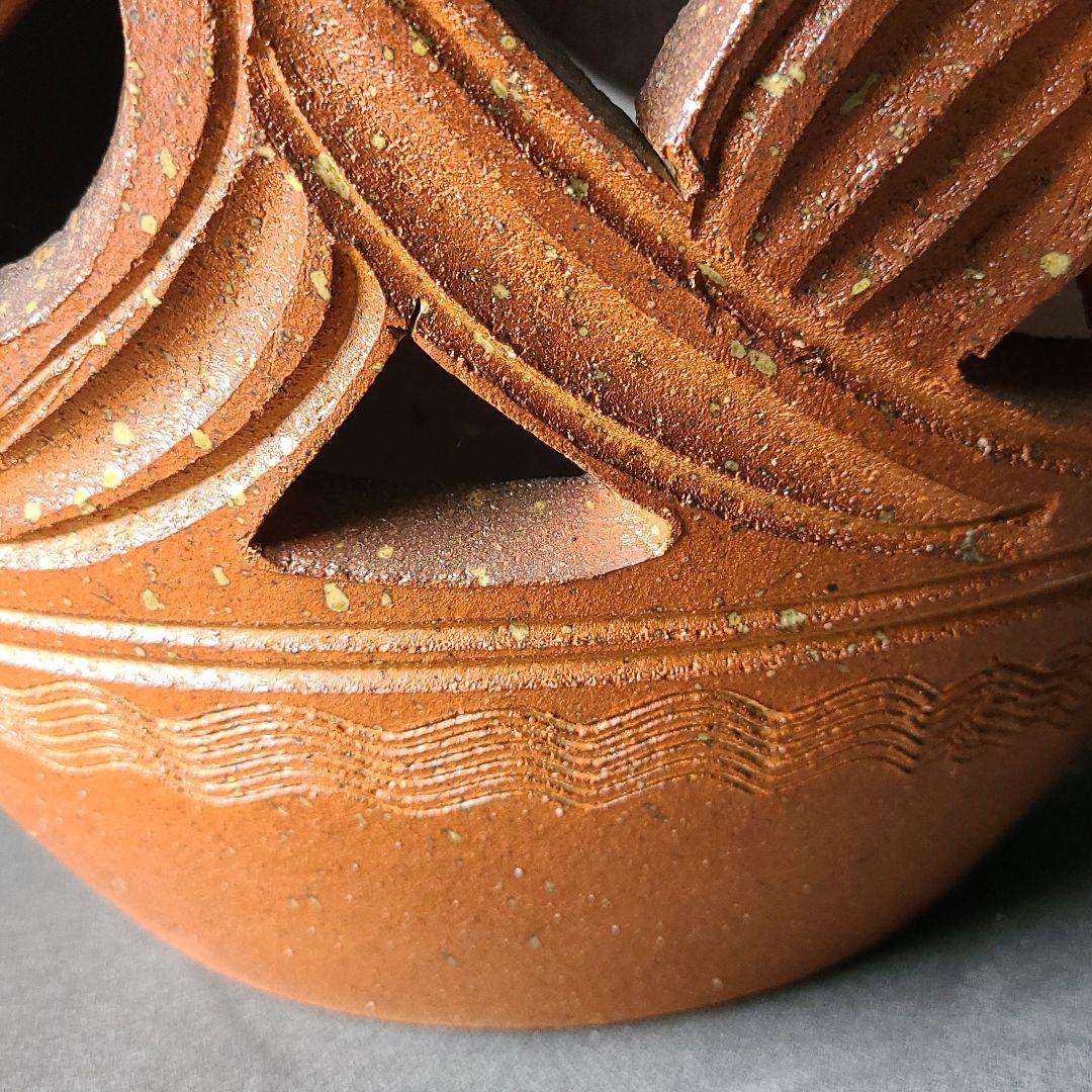 信楽焼傘立て  唐草大壷  高さ５４cm