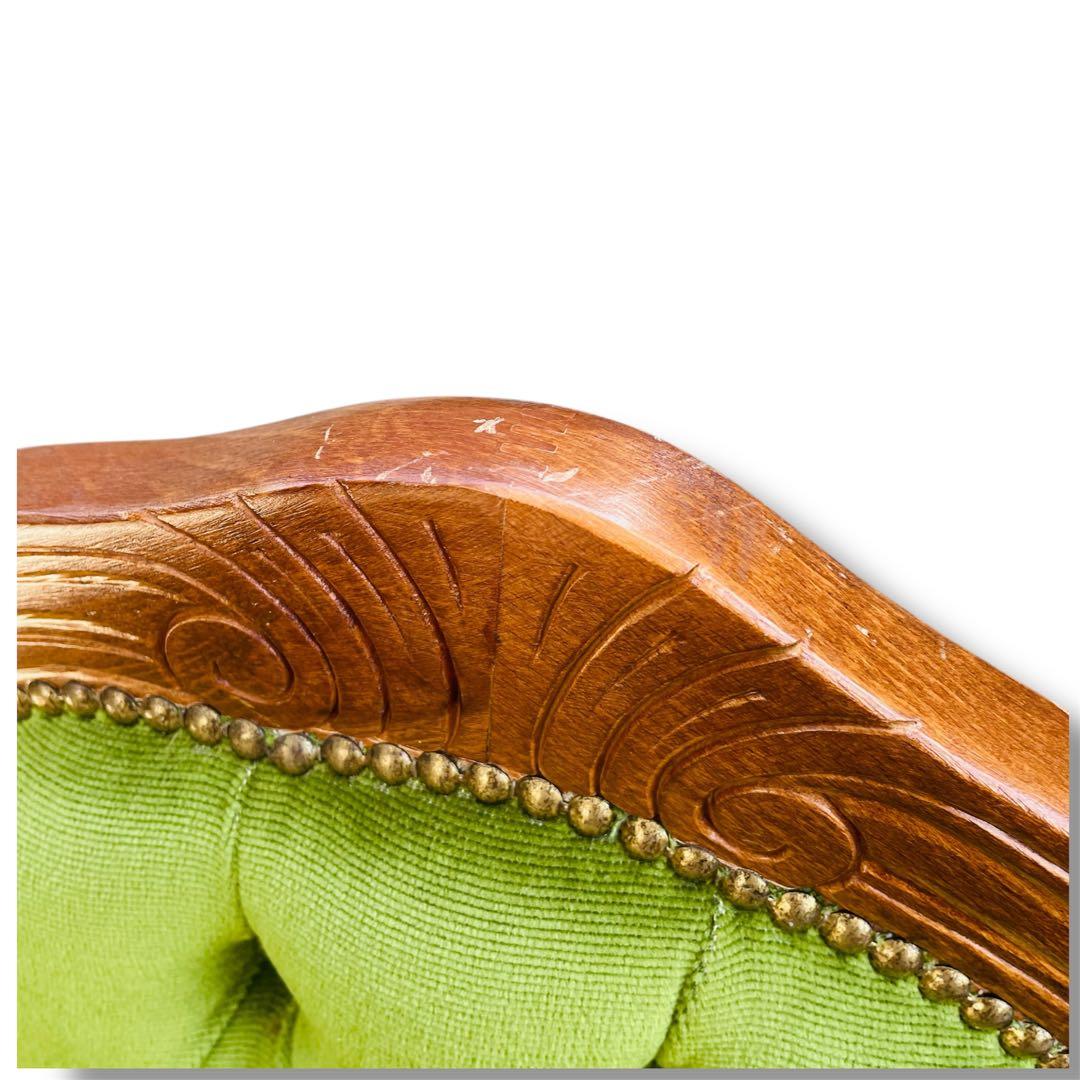 希少色・猫脚✨豪華アンティーク テレフォンベンチ✨ グリーン 英国調 飾り台