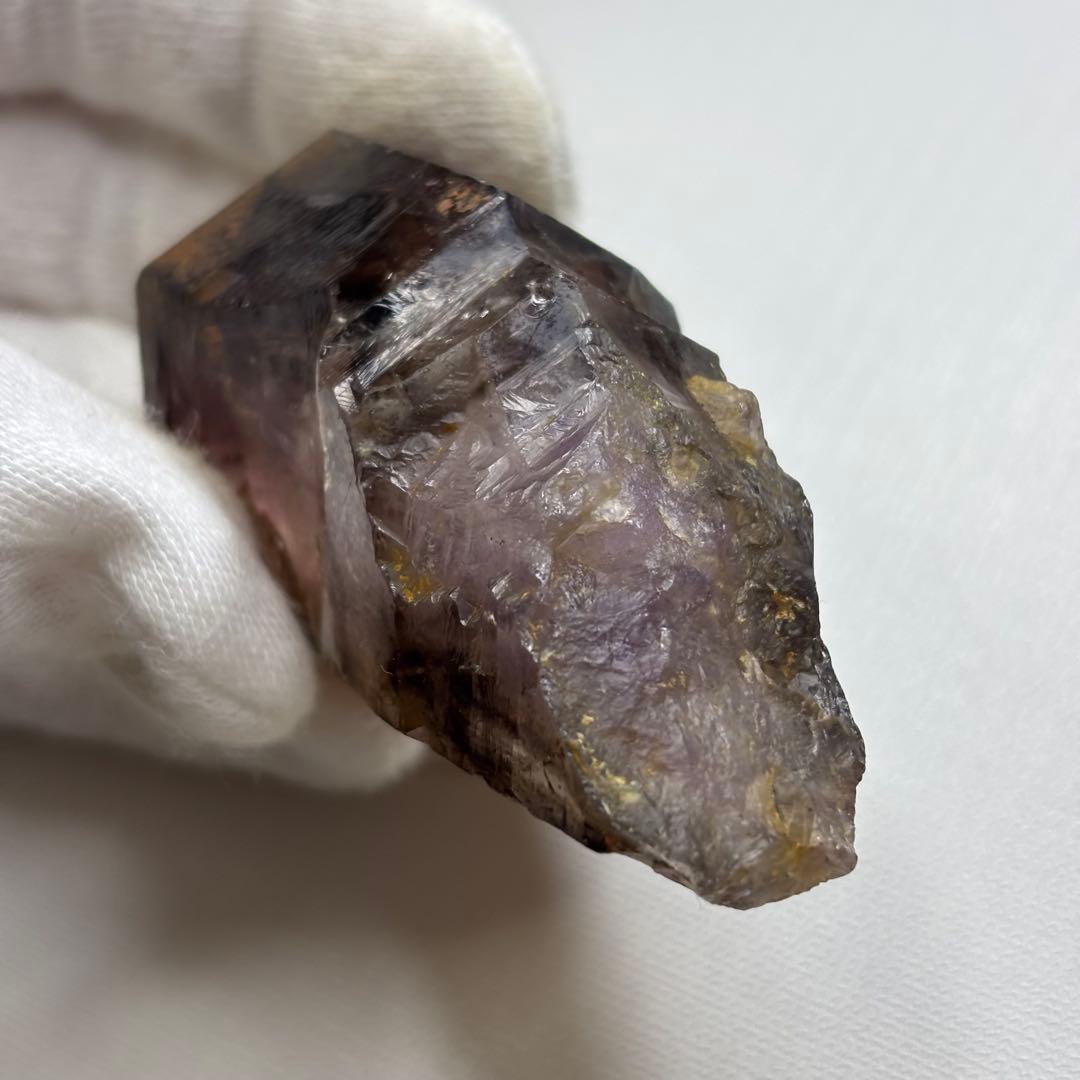 ジンバブエ産 スーパーセブン アメジストエレスチャル 原石85g