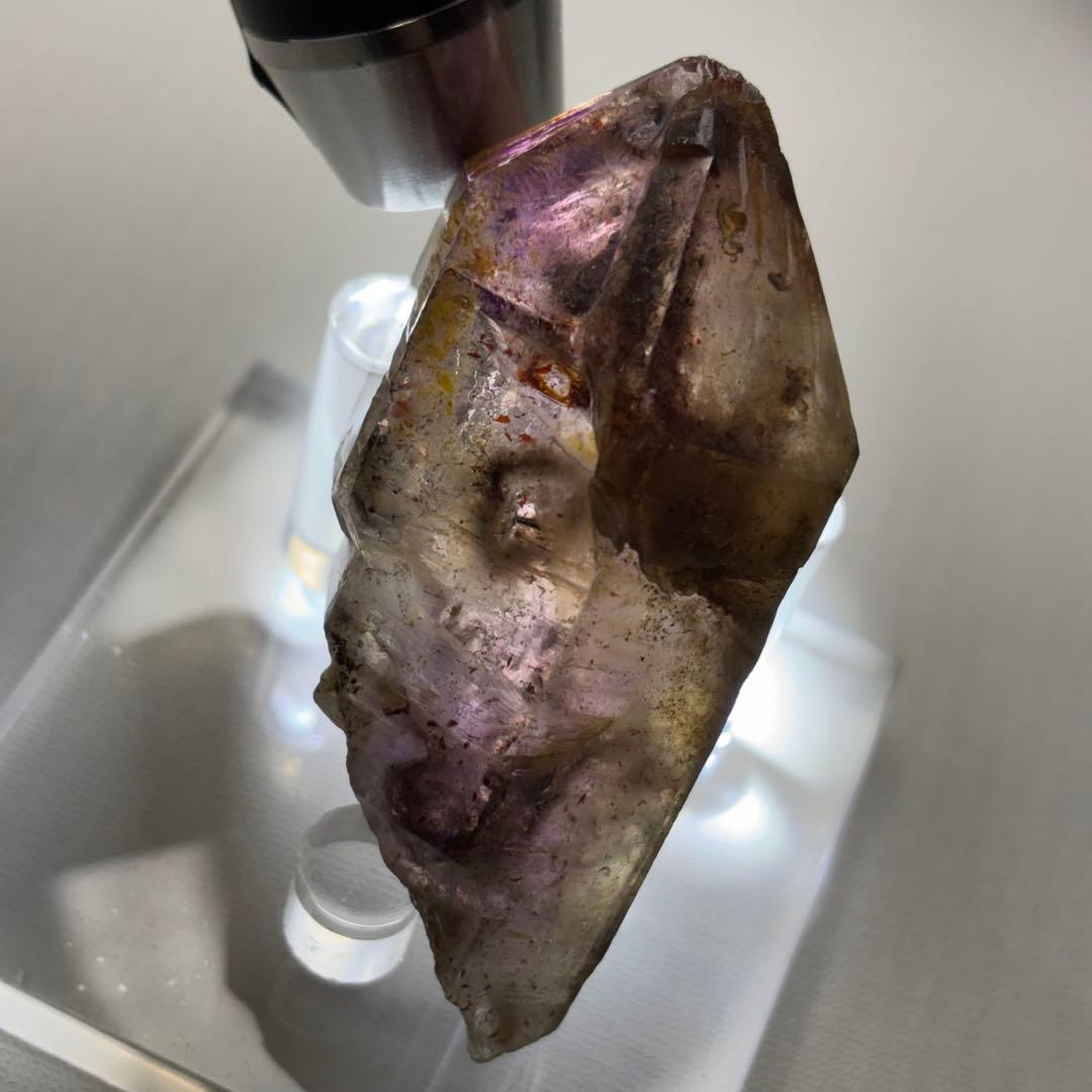 ジンバブエ産 スーパーセブン アメジストエレスチャル 原石85g