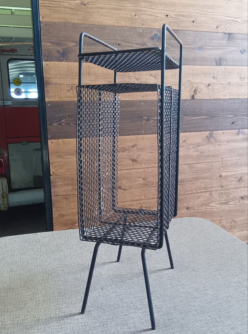 50s USA ビンテージ スチール製 マガジンラック ミッドセンチュリー