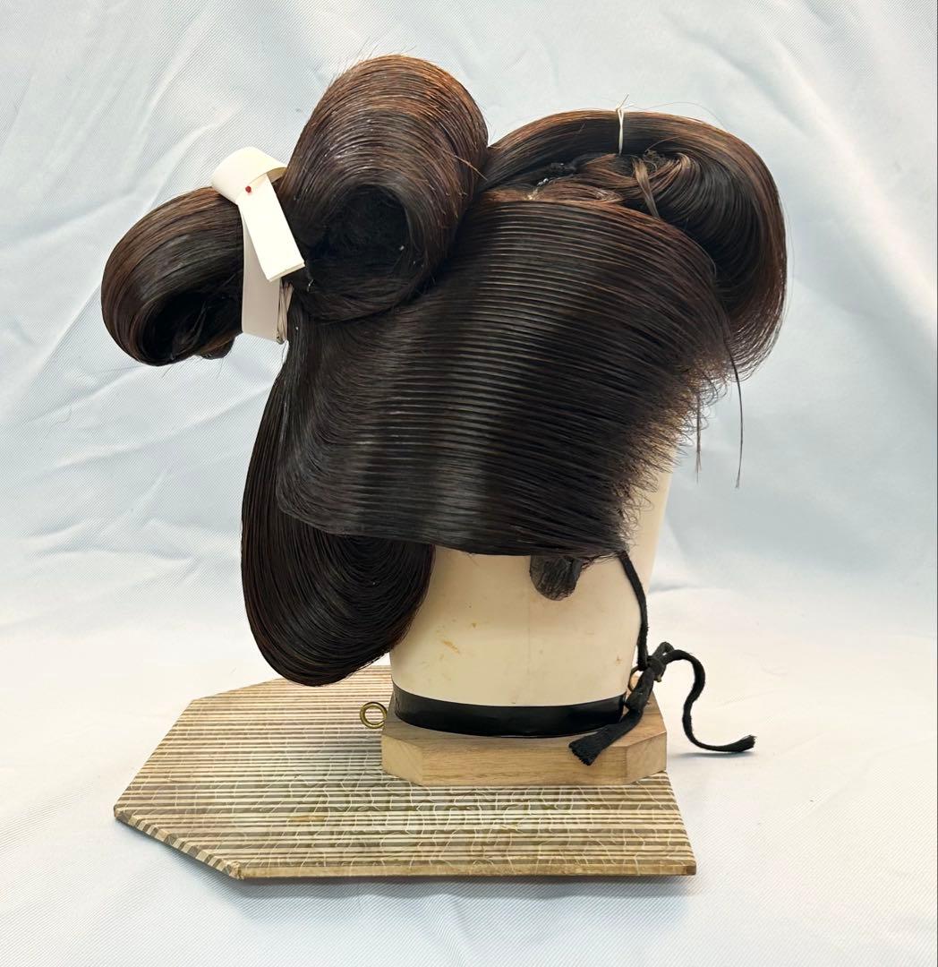 日本髪かつら　大衆演劇かつら　辰巳7号(中小〜中） つぶし島田 自然色