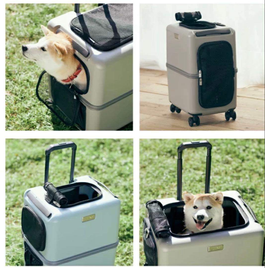 【美品】PETICOペットキャリーLサイズ、グレー