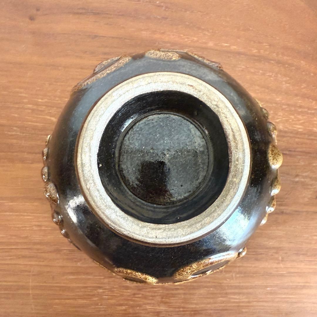 【名工】照屋佳信作 壺屋焼（やちむん）抹茶碗 2客セット 夫婦茶碗 希少 古作