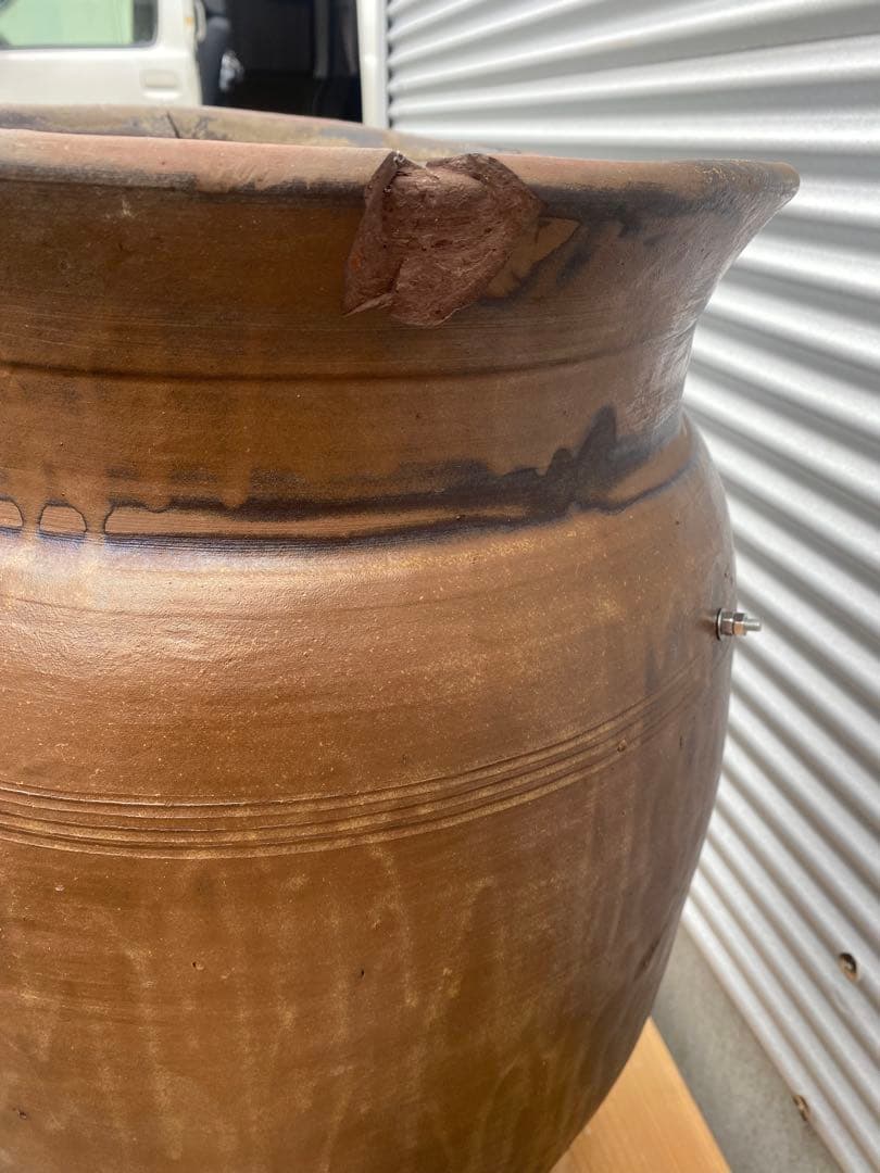 壺焼き芋の、壺　フルセット　カケあり