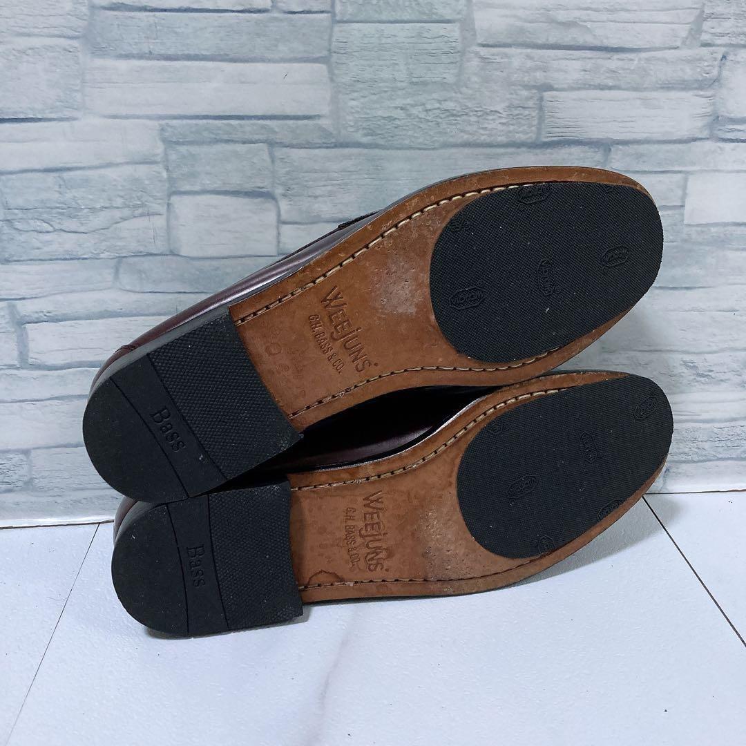 G.H.BASS ローファー LOGAN 革靴 本革 バーガンディ 25 7