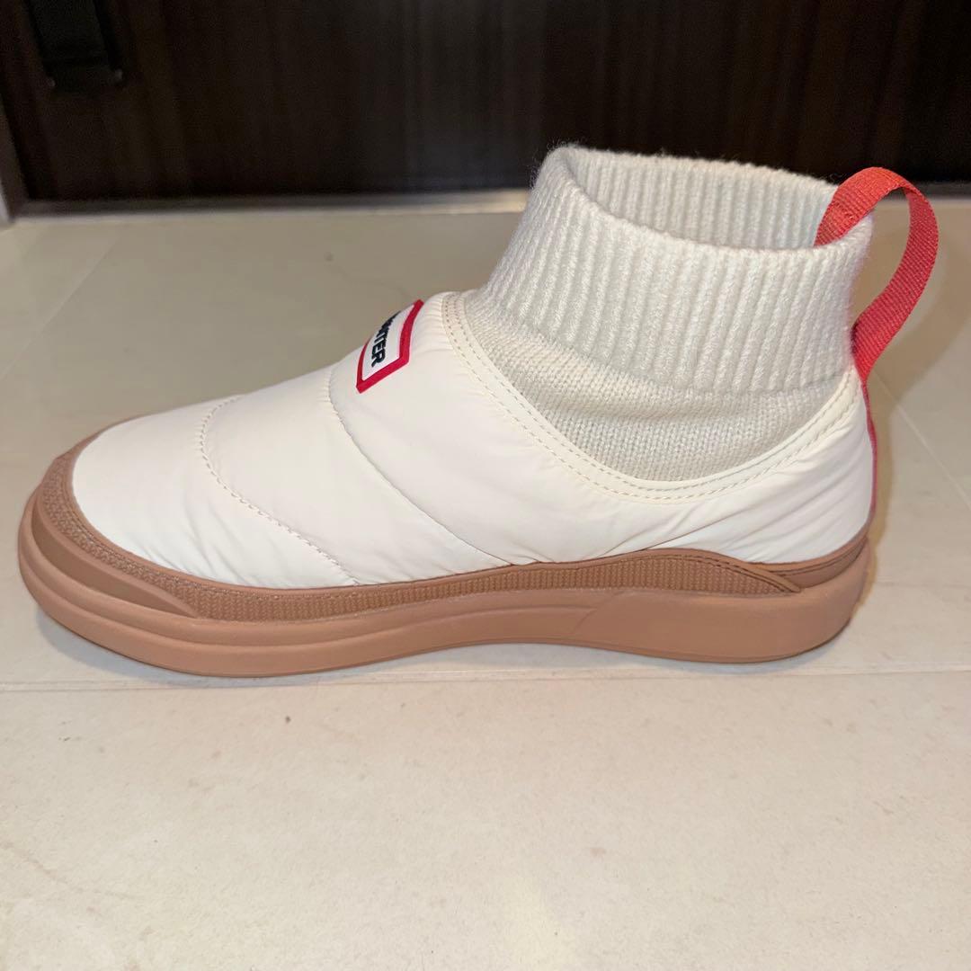 【美品】HUNTER/ハンター インアウトパッファーニットブーツ24cm