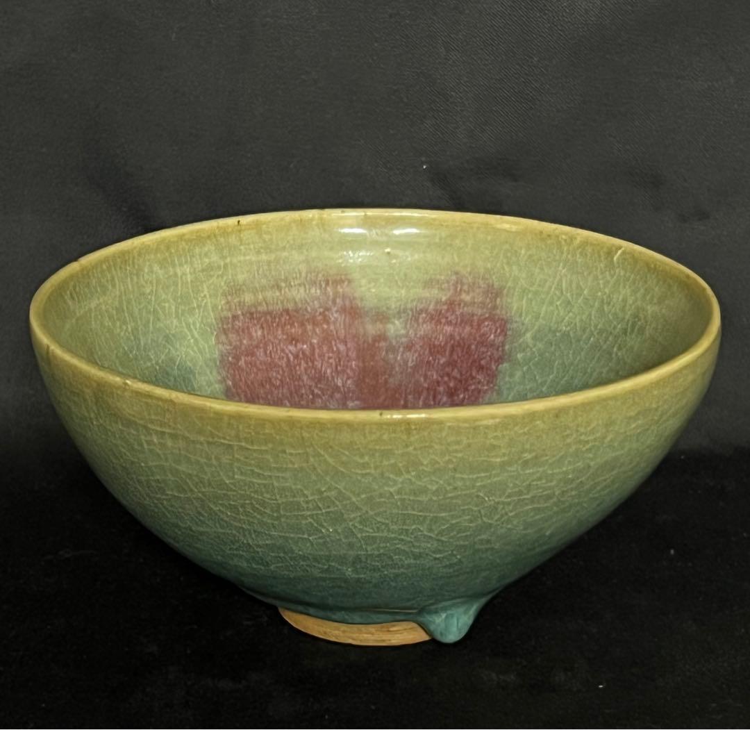 中国古美術　宋時代鈞窯釉茶碗　XG2-88