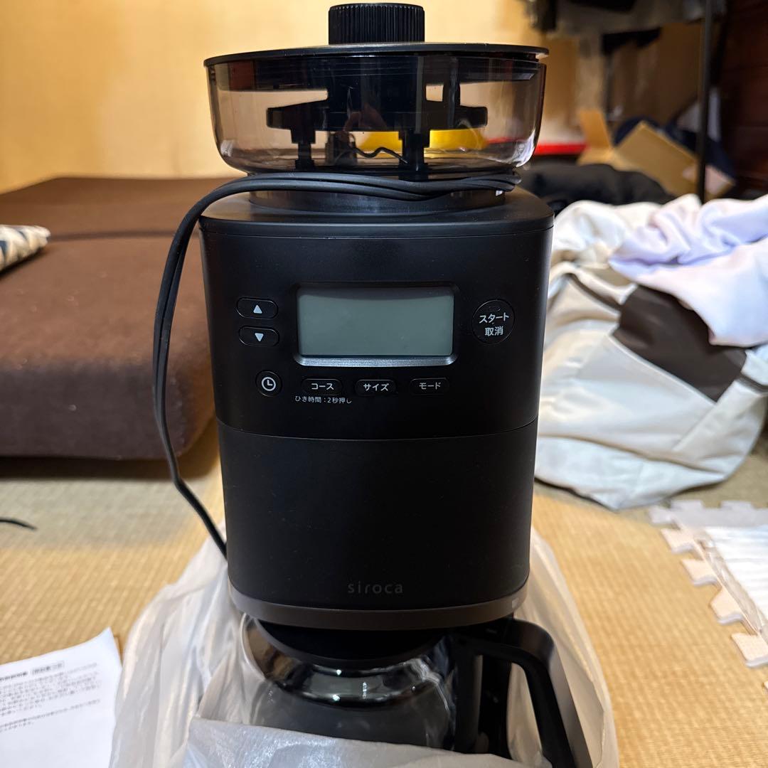 siroca コーン式全自動コーヒーメーカー CM-6C261 ブラック