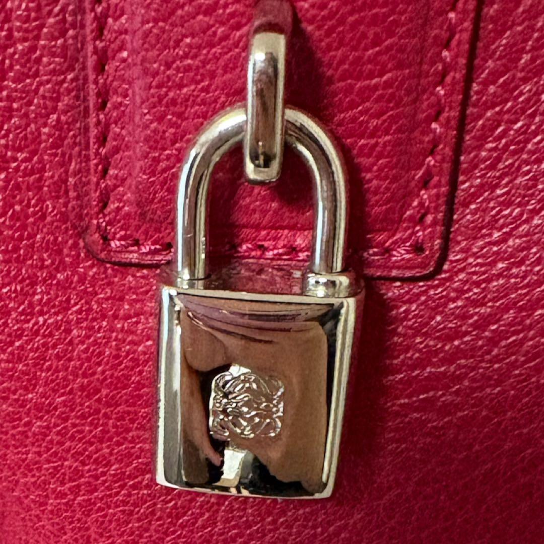 【Masa】LOEWE ロエベ アマソナ 28 アナグラム 赤 シルバー