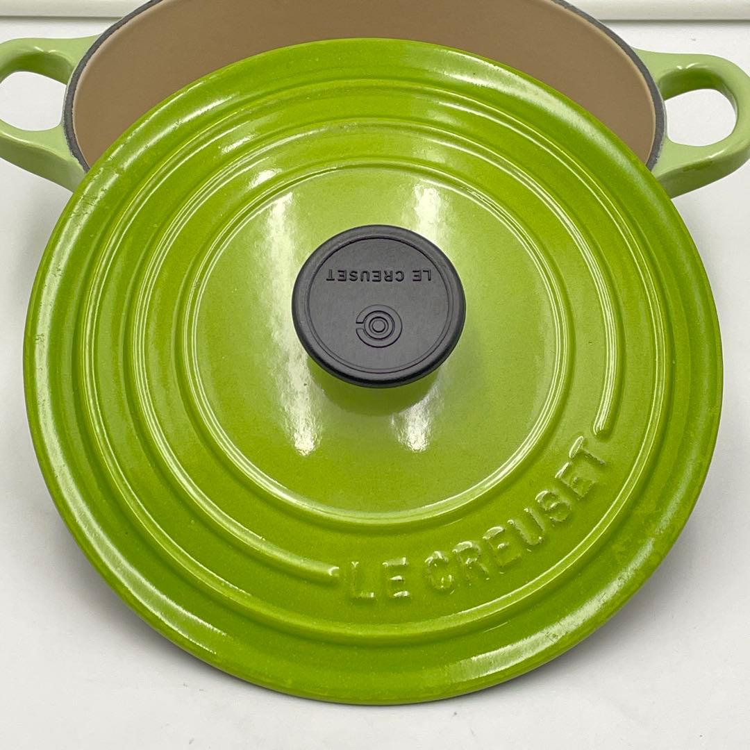 美品　ル・クルーゼ　シグニチャー ココット・ジャポネーズ 18cm グリーン
