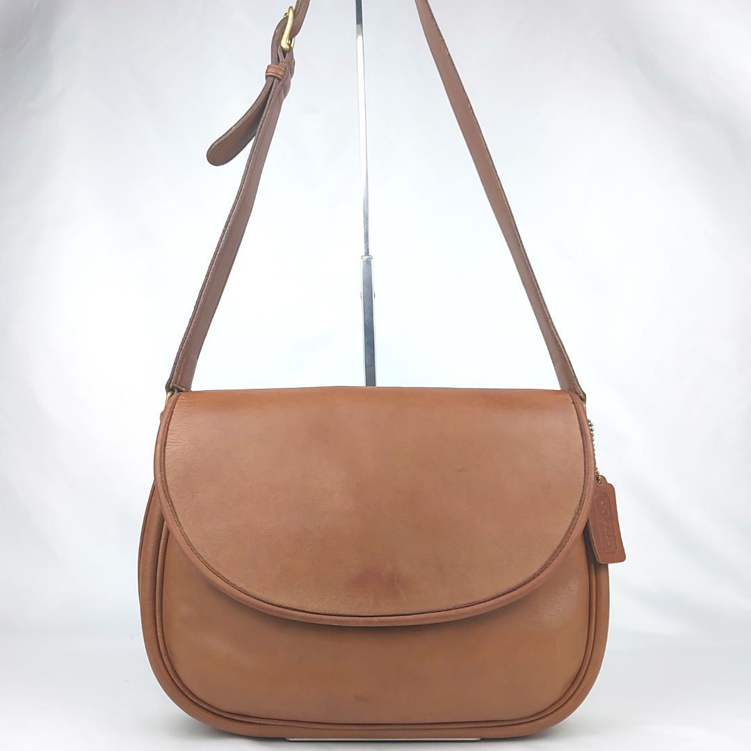 COACH コーチ ショルダーバッグ オールドコーチ フラップ レザー USA製