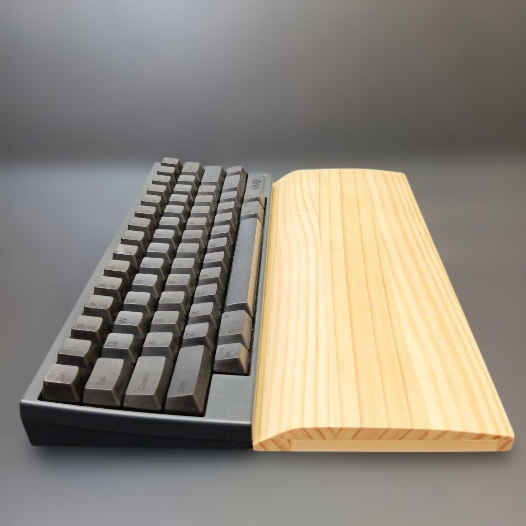 パイン集成材 HHKB Studio対応 手作りパームレスト兼キーボードルーフ