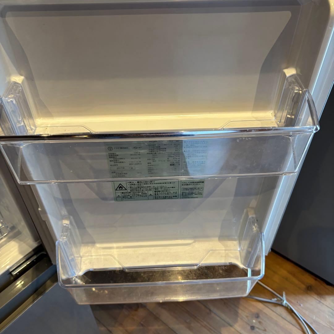【大阪市内引取限定】AQUA 二段式　冷蔵庫　AQR-13H (S) 19年製