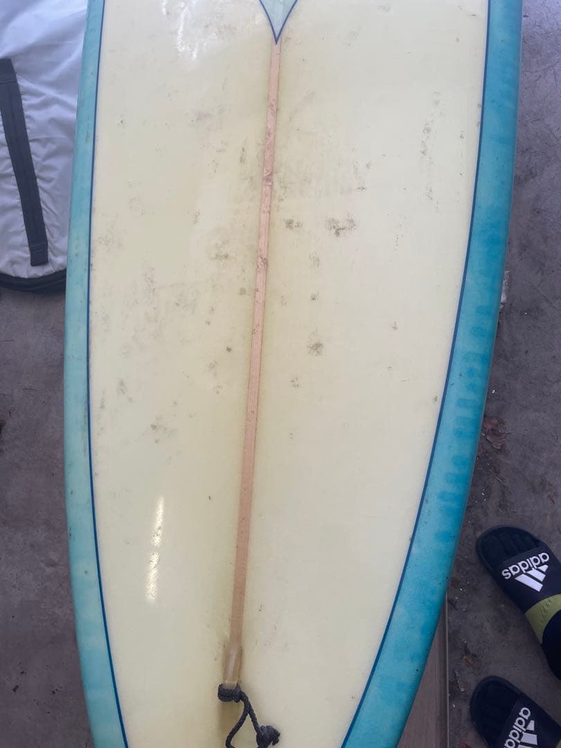 ロングボード 9'6\" 青ハードケース、フィン&リーシュコード付き　引き取り限定