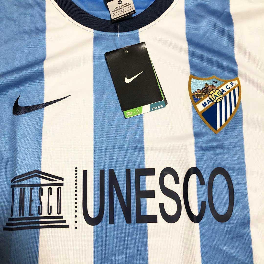 新品未使用 NIKE 2013-14 マラガCF ユニフォーム 水色 白 XL