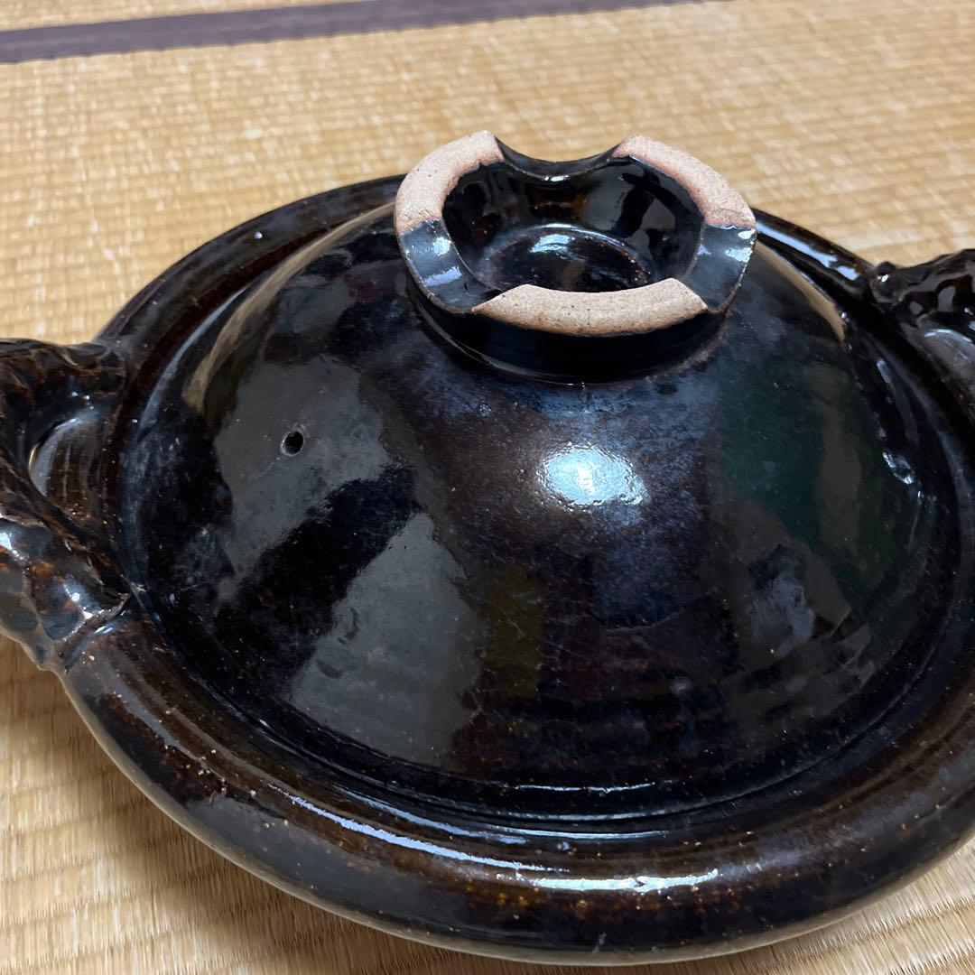 土楽釜　黒鍋