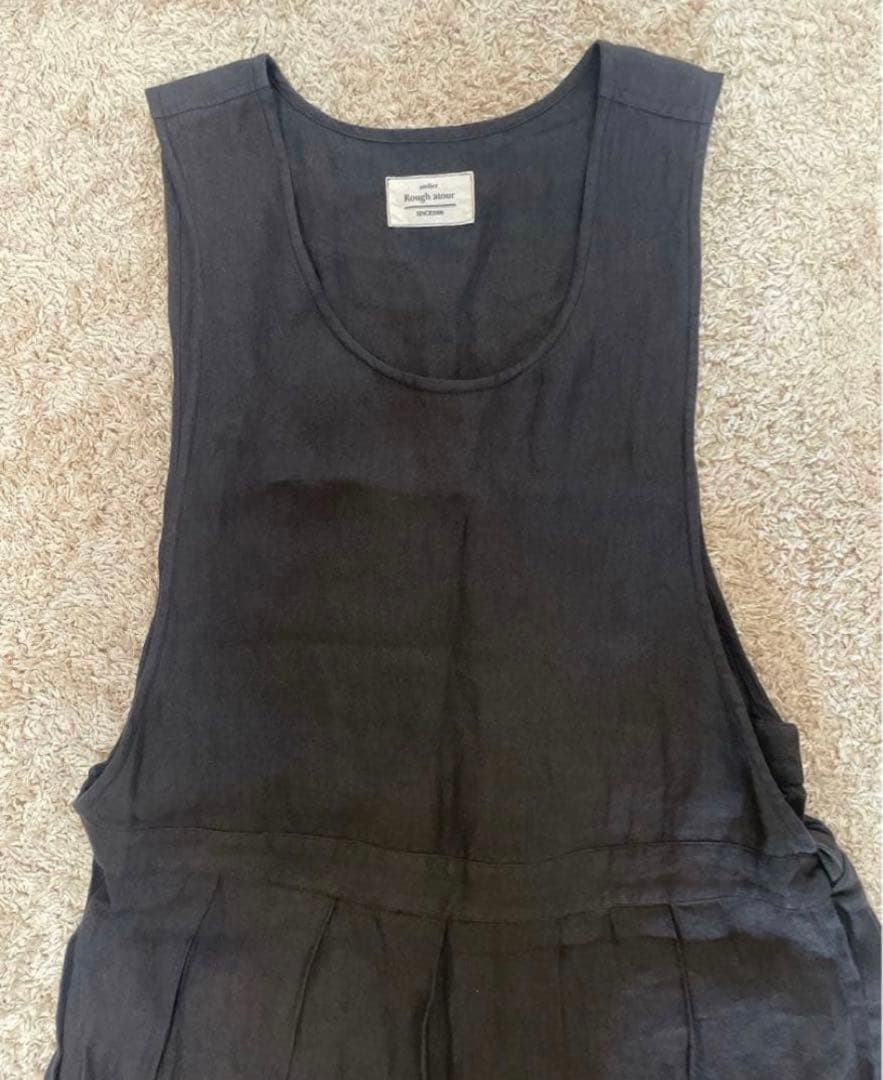 roughatour ラファトゥール ワンピース チャコールグレーエプロンドレス