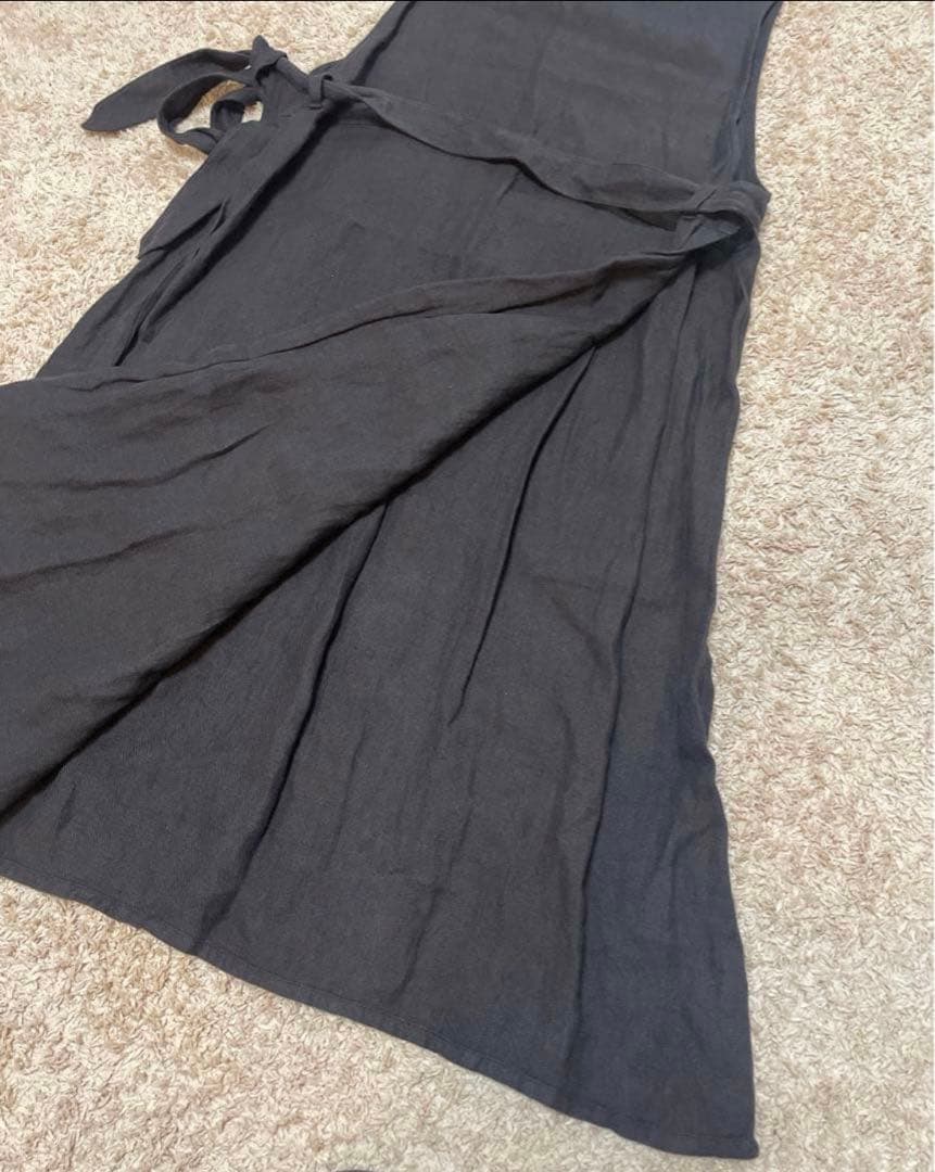 roughatour ラファトゥール ワンピース チャコールグレーエプロンドレス