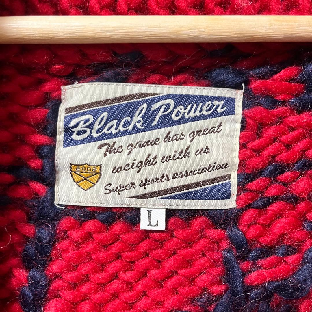 《Black Power》Spider Web Cowichan Sweater