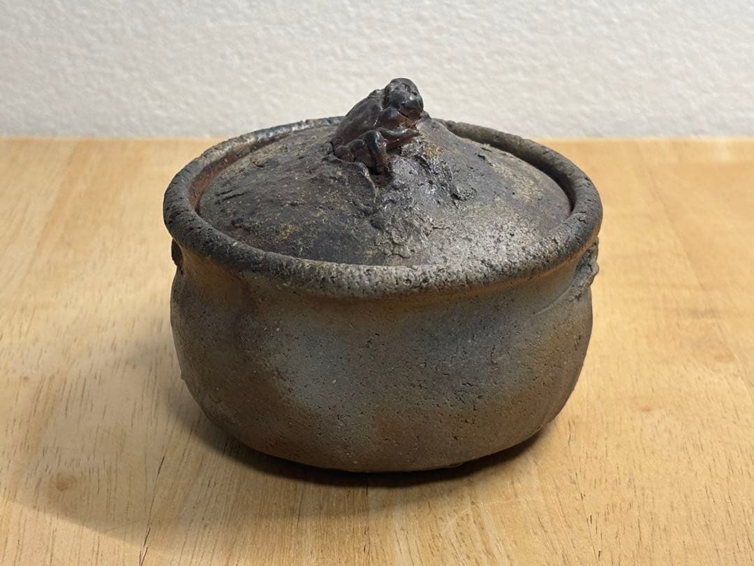 70.備前焼 宝瓶 登り窯 蟹 かに カニ 手びねり 急須