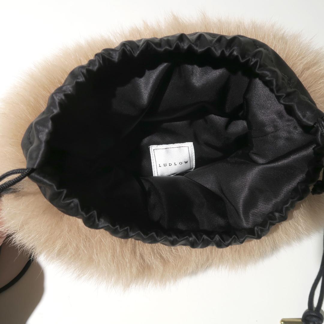 LUDLOW FOXショルダー 定価69,300円 フォックスファー巾着バッグ