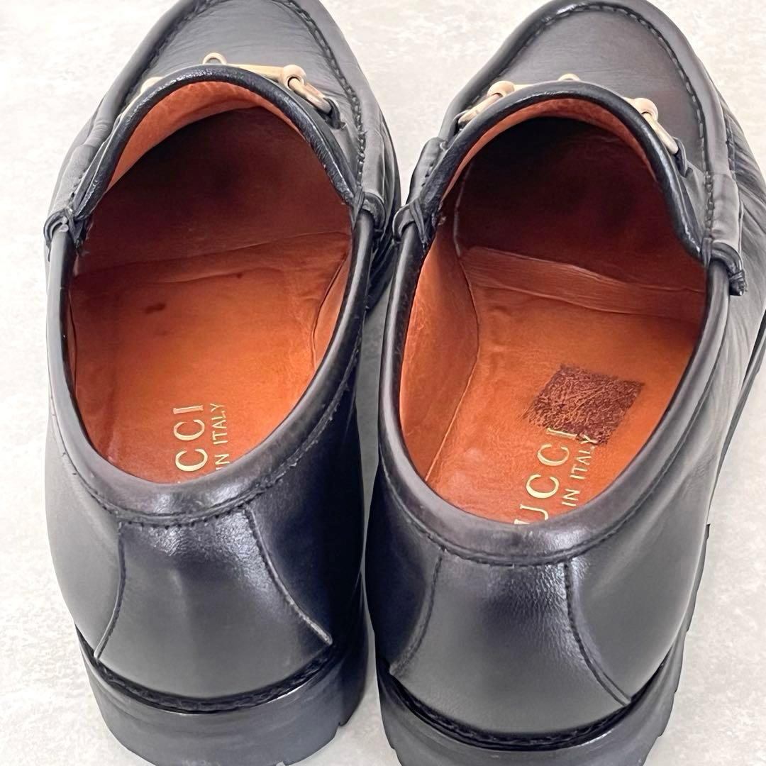 美品✨GUCCI グッチ ラグソール ホースビット ローファー 黒　22.5㎝