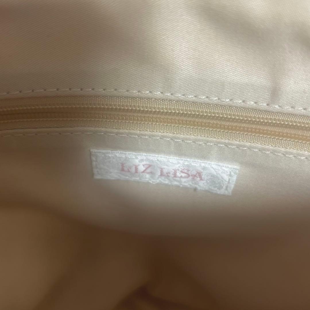 LIZLISA ビジューキルティングハンドバッグ ピンク