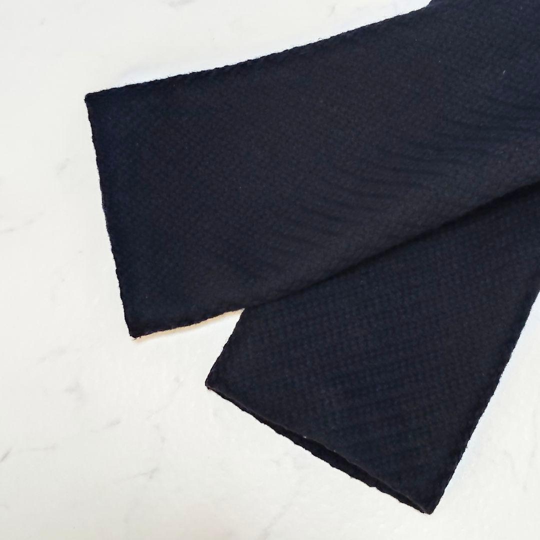 スローブイエナ フード ウールコート Aライン ツィード ネイビー