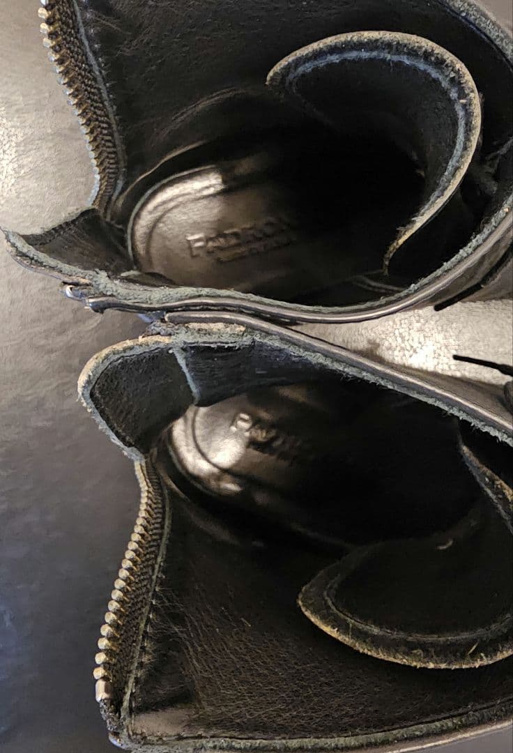 PADRONE バックジップ レース アップ ブーツ 黒 27cm / 42