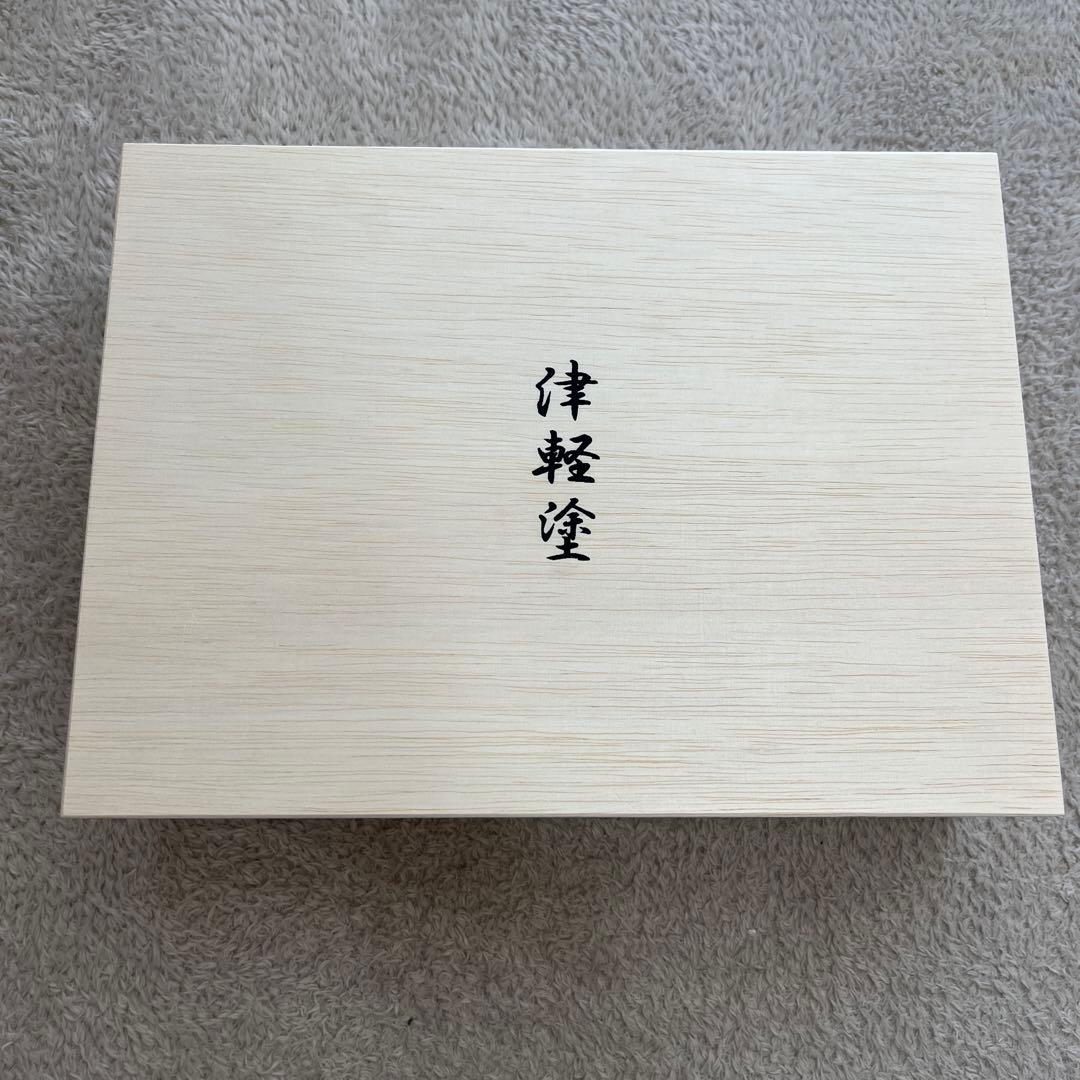 津軽塗　夫婦汁椀・箸セット（桐箱入）