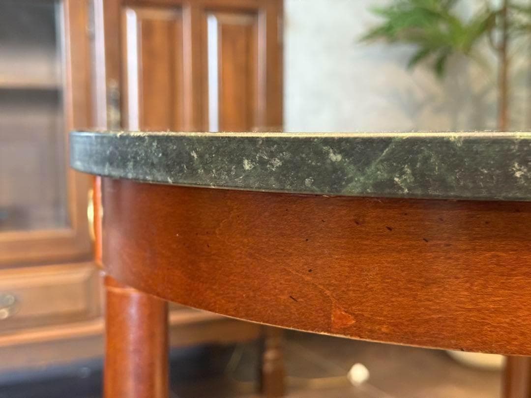 高級 大理石　コンソール　サイドテーブル　ラウンドテーブル　アンティーク　IG