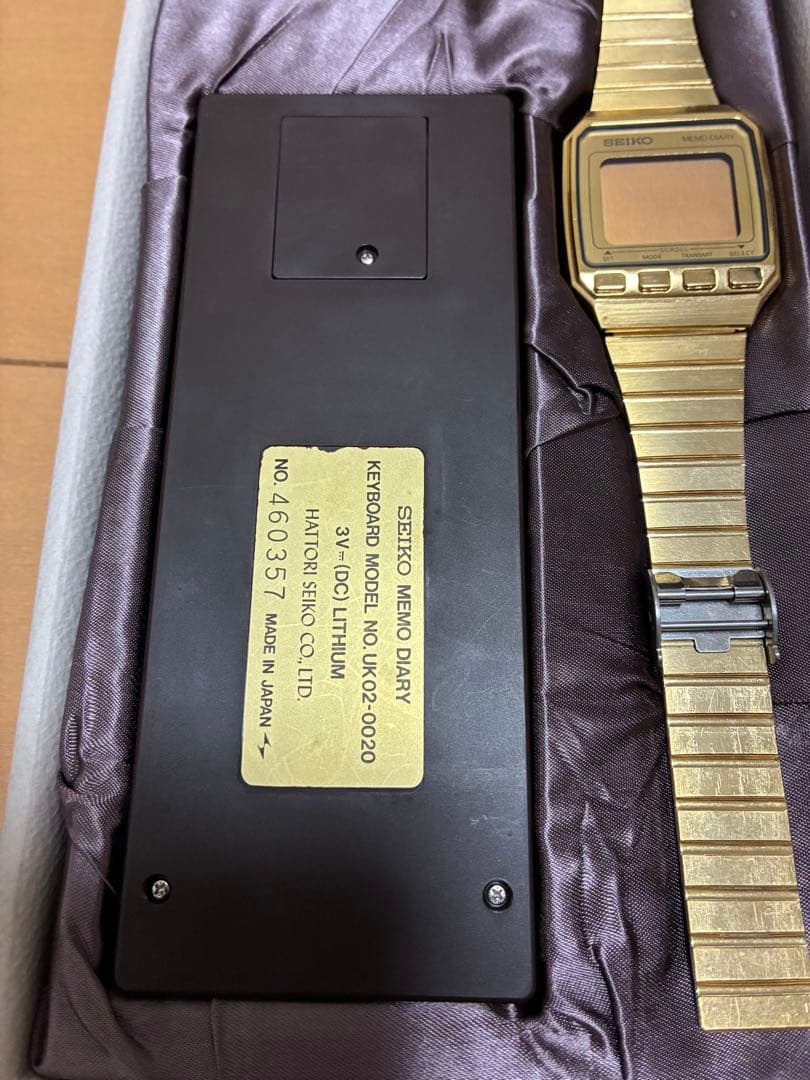 SEIKO UW02-0010 メモダイアリー ゴールド デジタル クオーツ