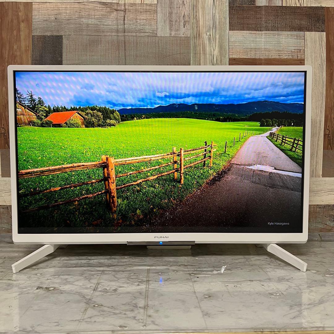 るさん専用全国送料込3年前購入フナイ32型HDD録画機能内蔵TVホワイトモデル