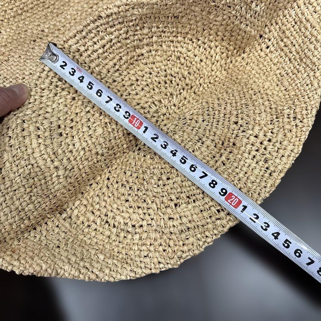 ストロー かごバッグ シルバー装飾