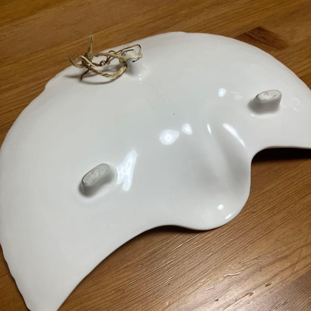 珍品 福寿堂 平安瑞香造 雅陶 『鶴』 鶴型皿 飾り皿