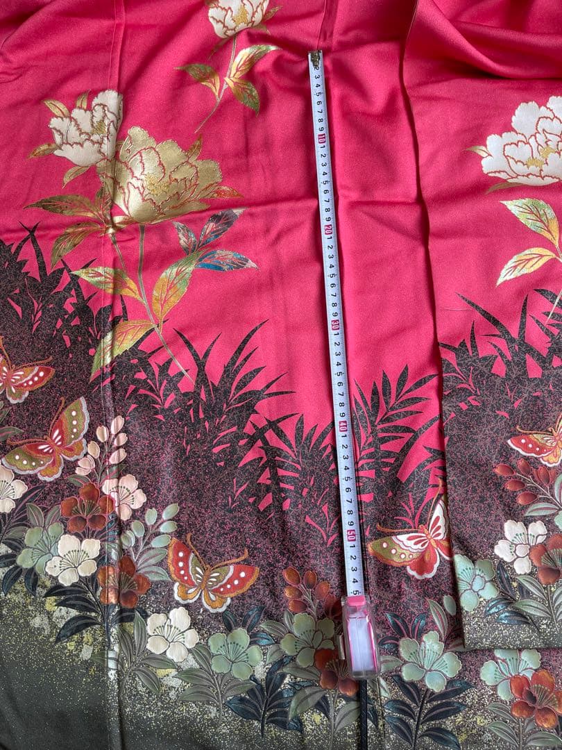 オーダー受付中❣️正絹本格お仕立てお振袖、撮影用お引き摺り大振り袖